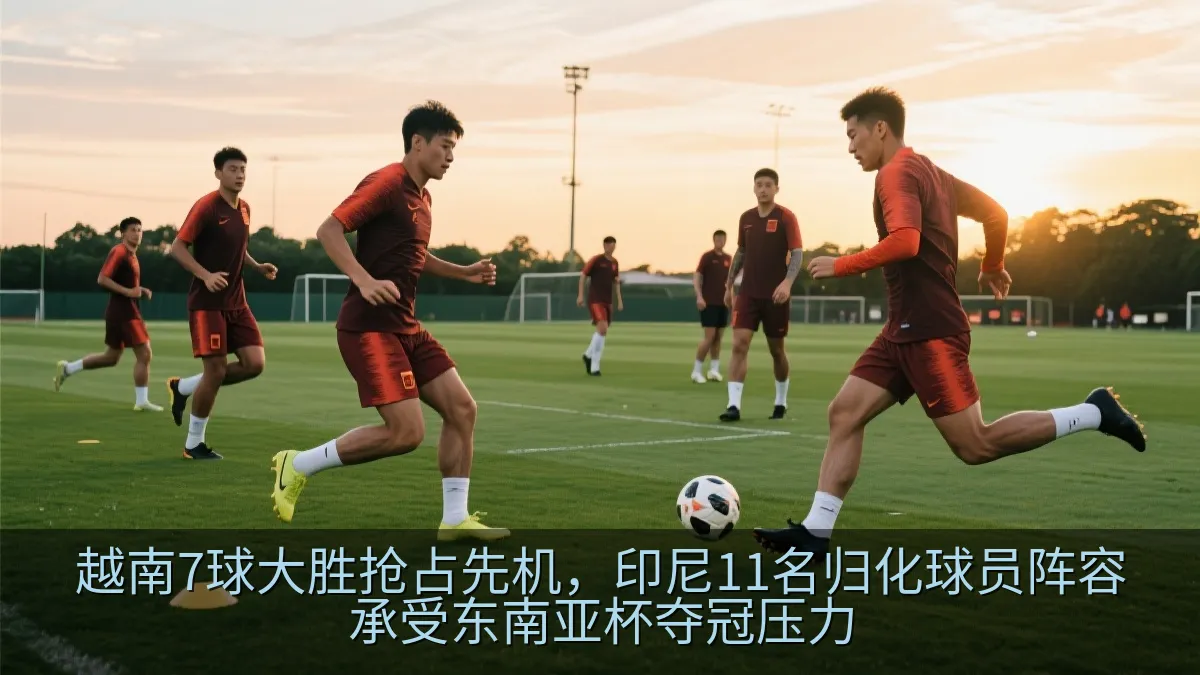 足球运动员在训练场进行赛前备战